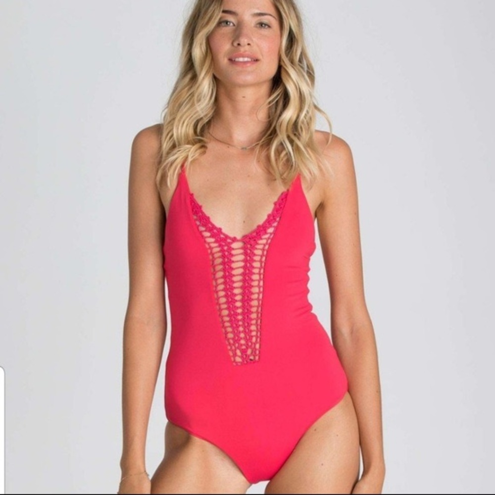 billabong pink one piece
